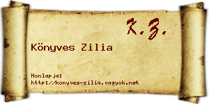 Könyves Zilia névjegykártya